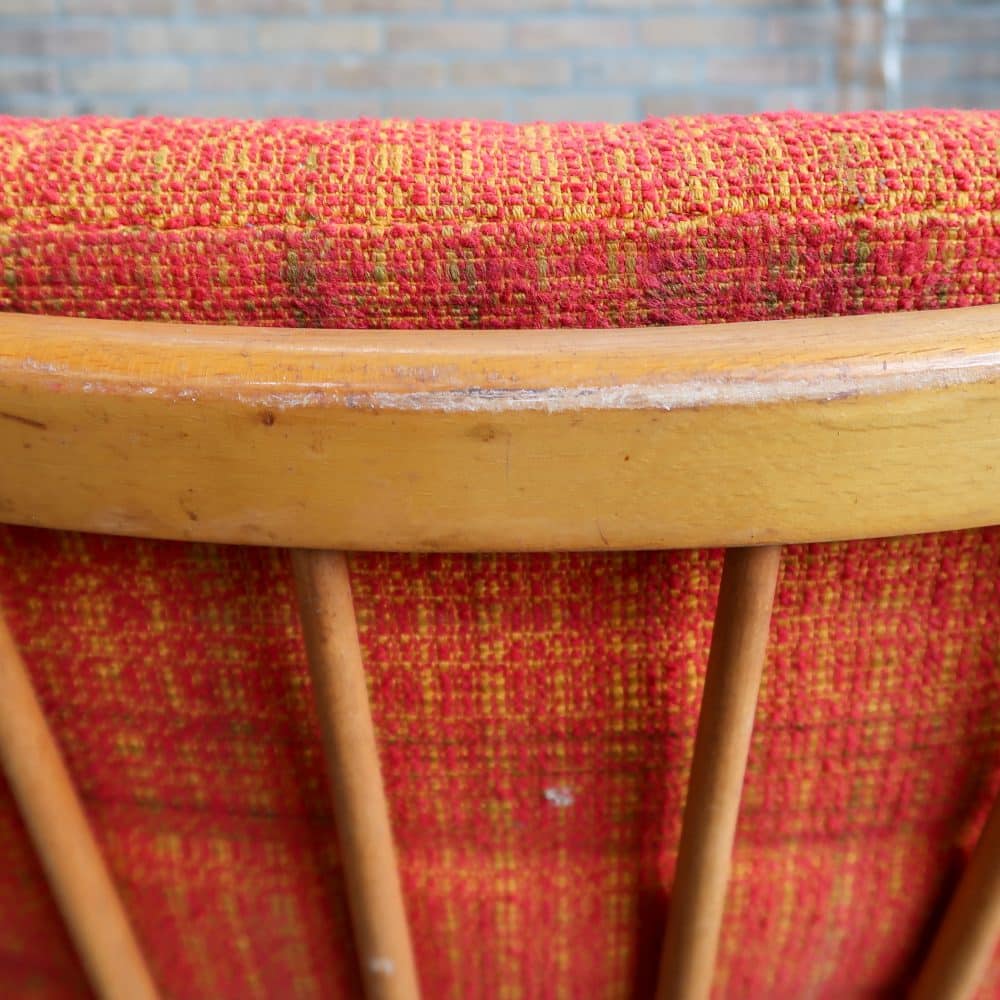 Oranje vintage fauteuil - Afbeelding 5