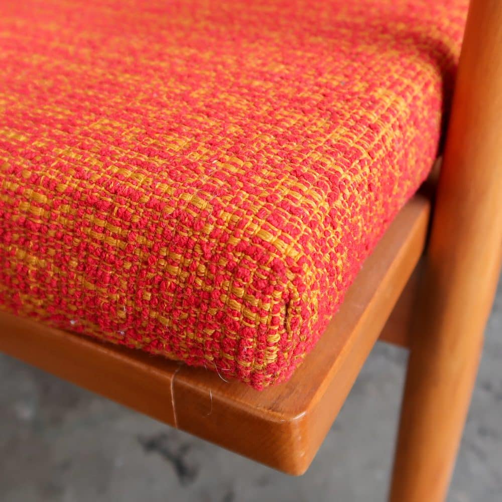 Oranje vintage fauteuil - Afbeelding 10