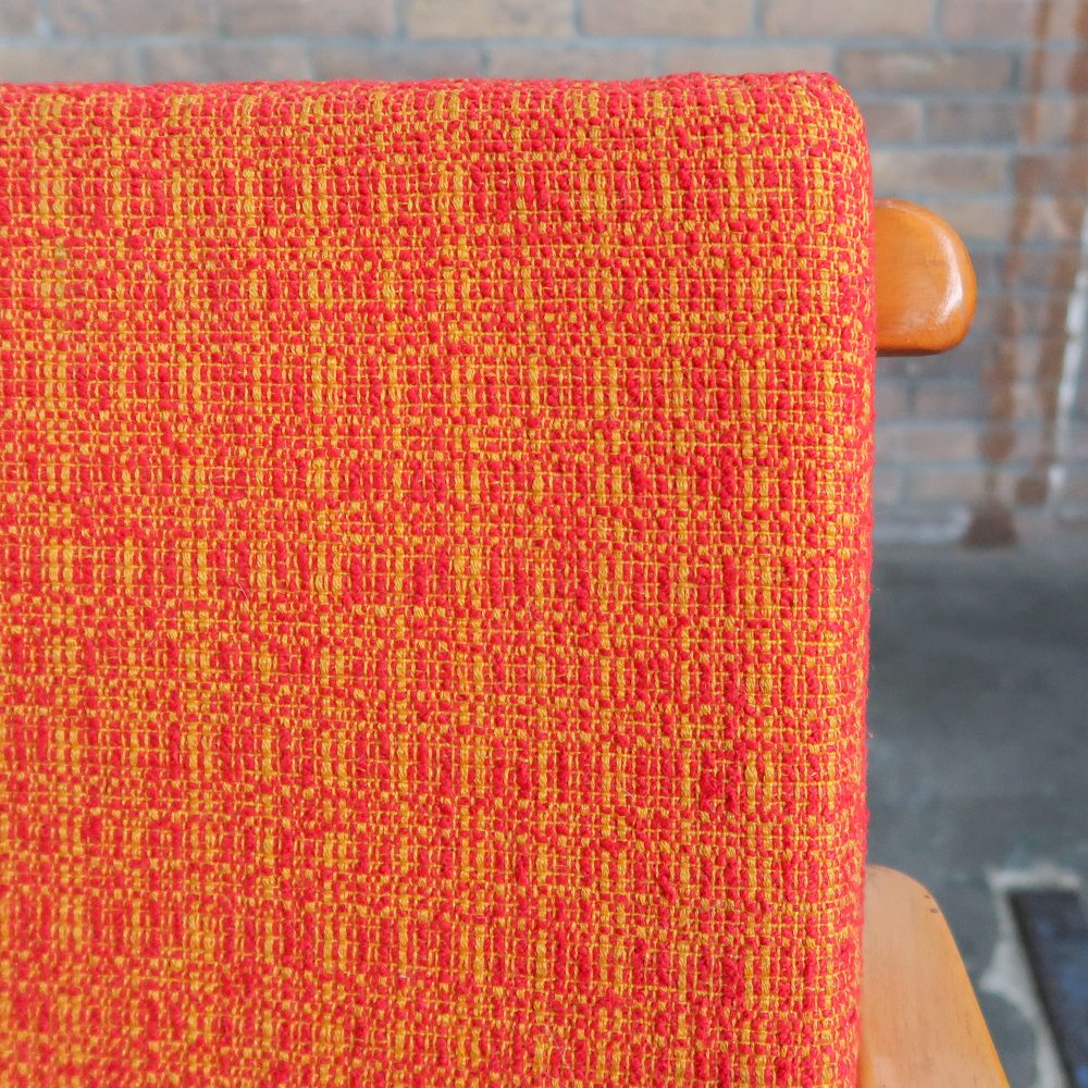 Oranje vintage fauteuil - Afbeelding 7