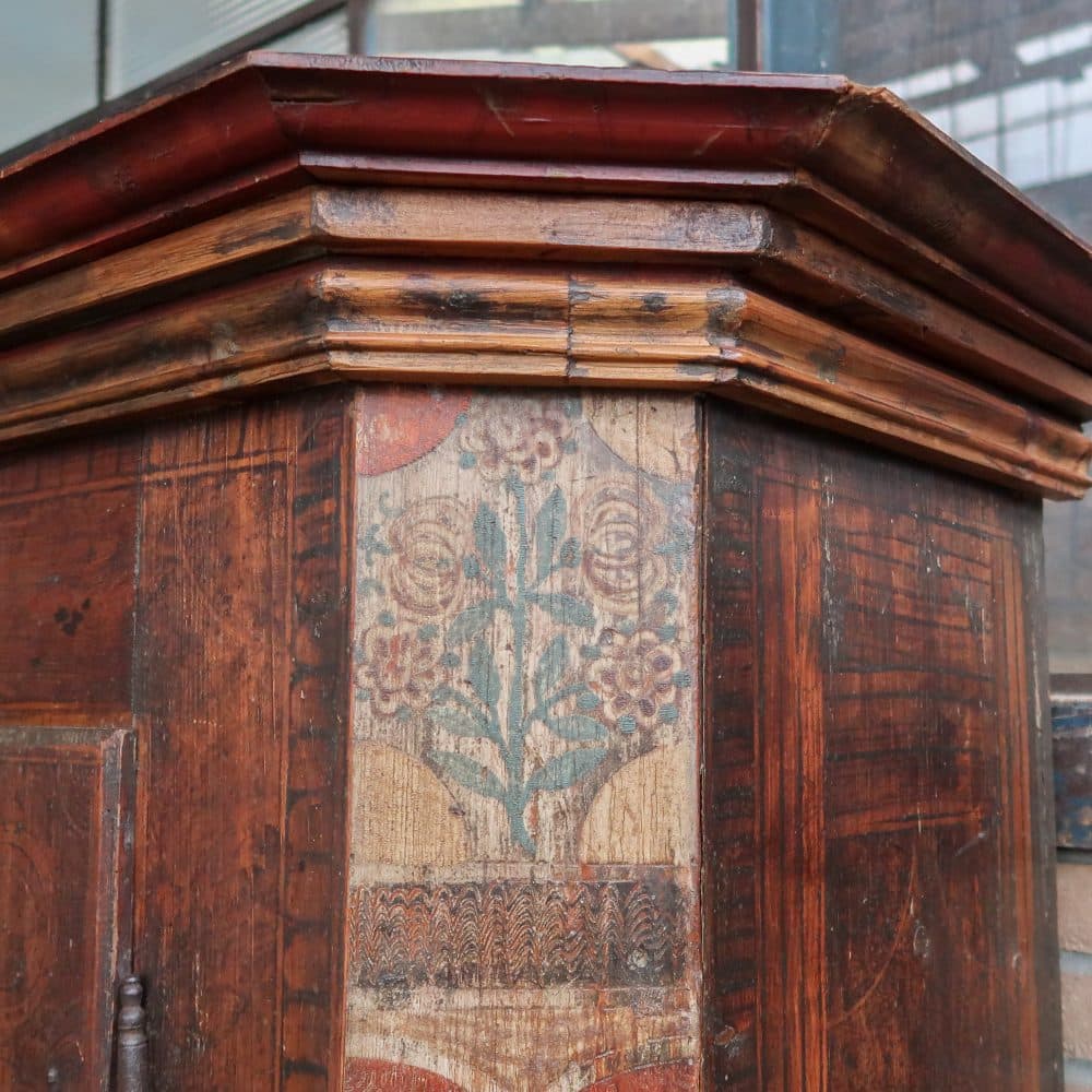 Duitse polychrome linnenkast - Afbeelding 7