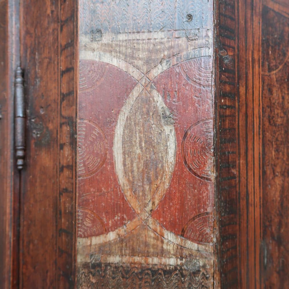 Duitse polychrome linnenkast - Afbeelding 8
