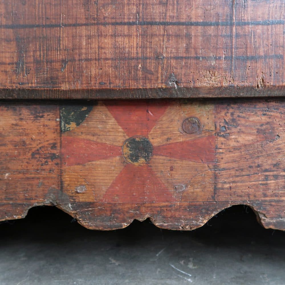 Duitse polychrome linnenkast - Afbeelding 12