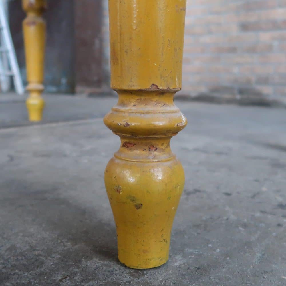 Brocante geel tafeltje - Afbeelding 8