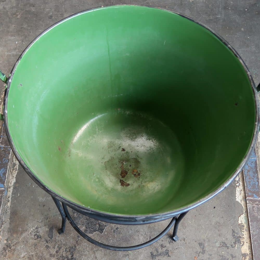 Emaille pot met standaard - Afbeelding 2