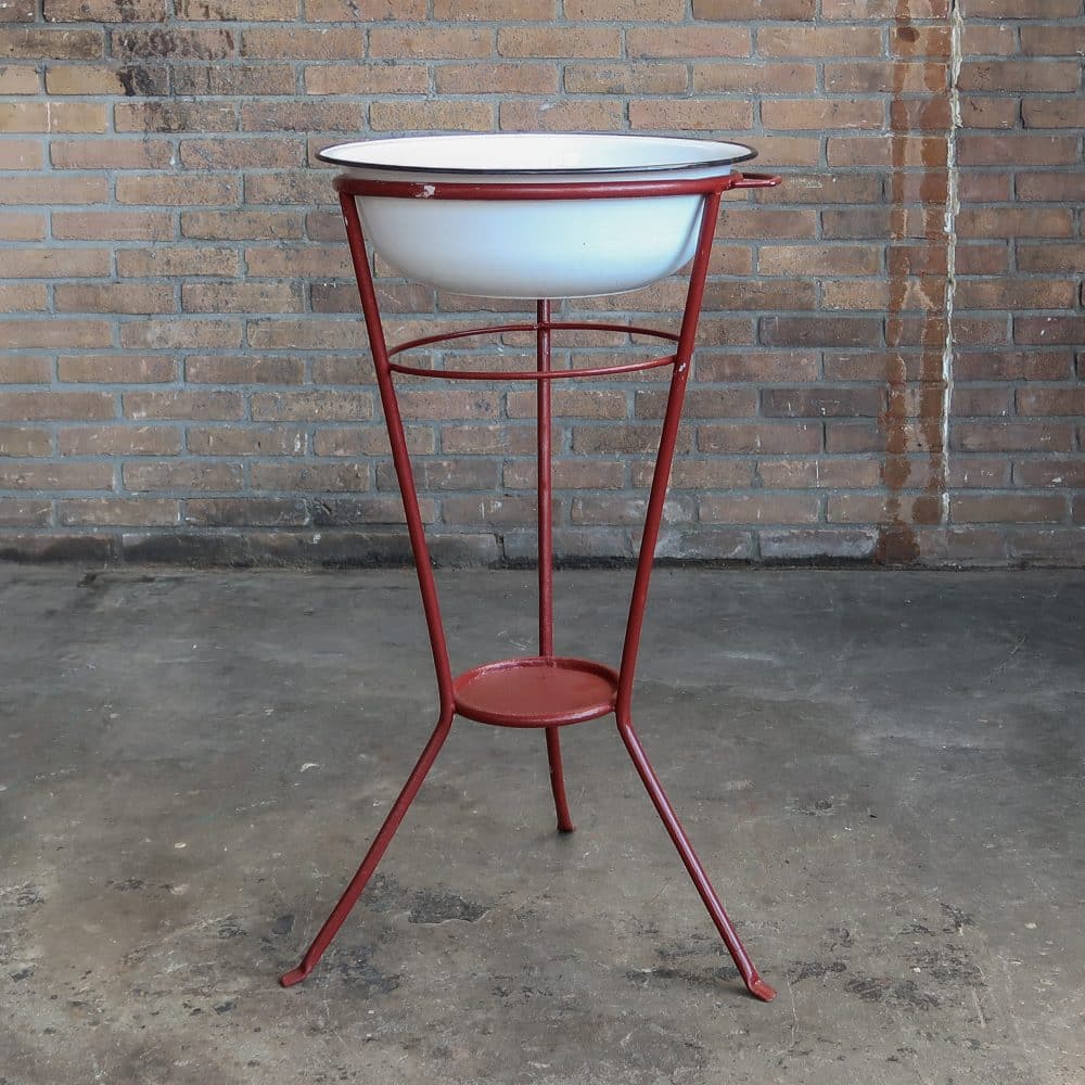 Brocante metalen wastafel - Afbeelding 7