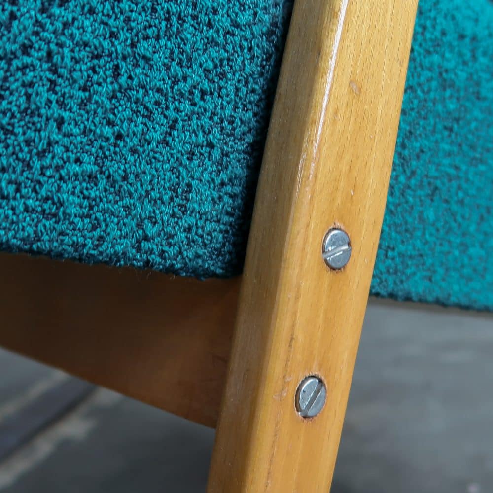 Petrol vintage fauteuil - Afbeelding 10