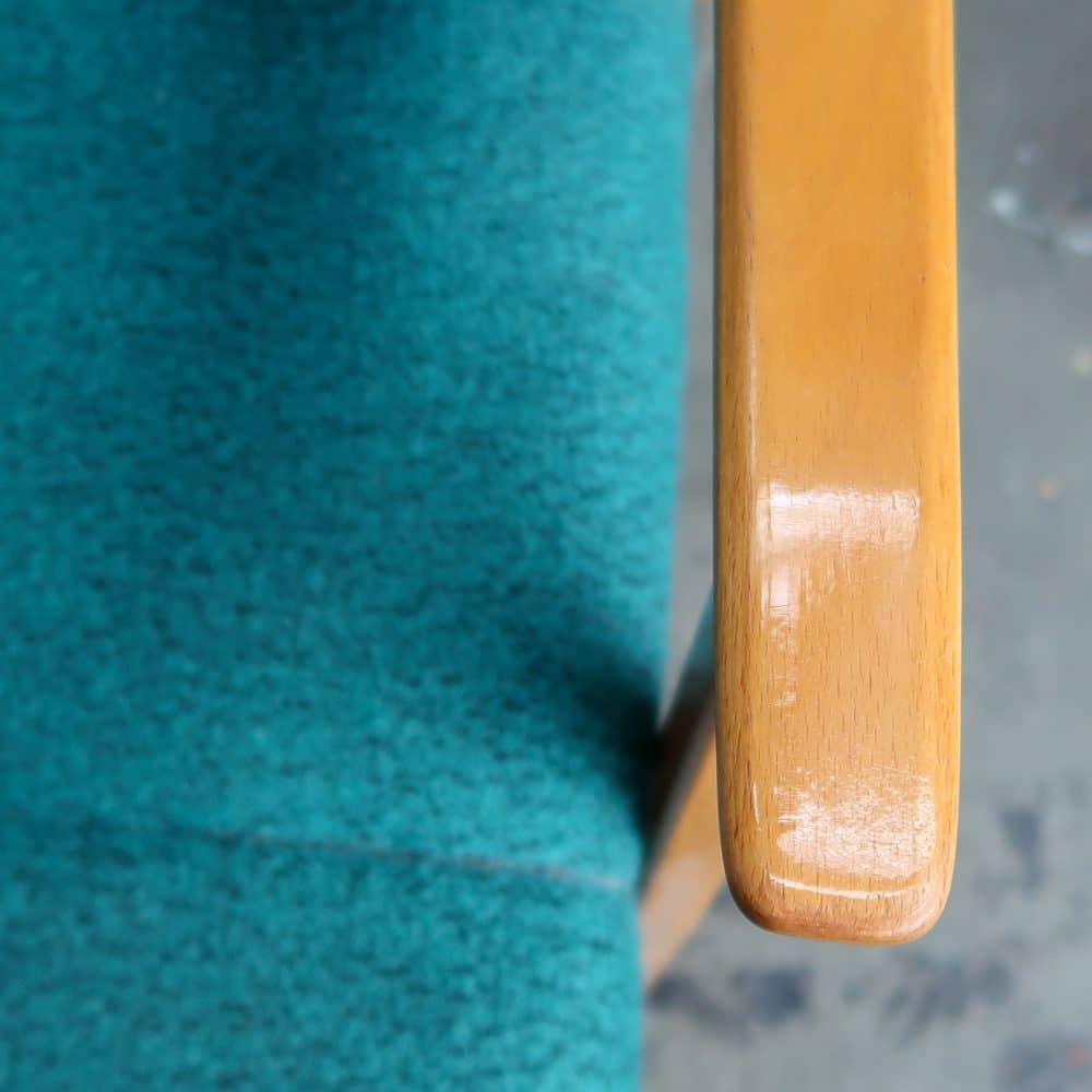 Petrol vintage fauteuil - Afbeelding 9