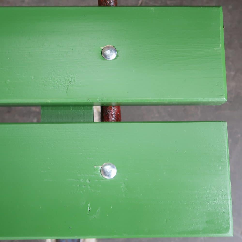 Brocante groene parkbank - Afbeelding 7