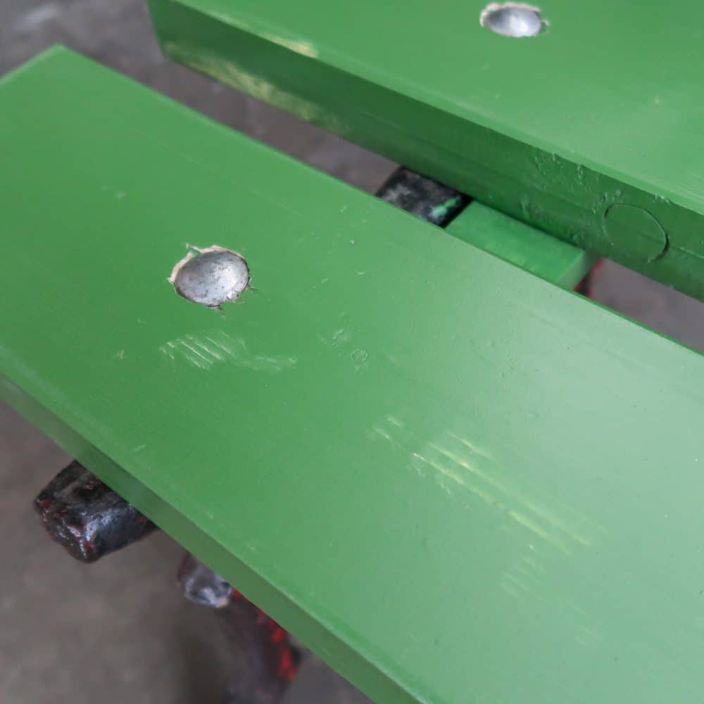 Brocante groene parkbank - Afbeelding 7