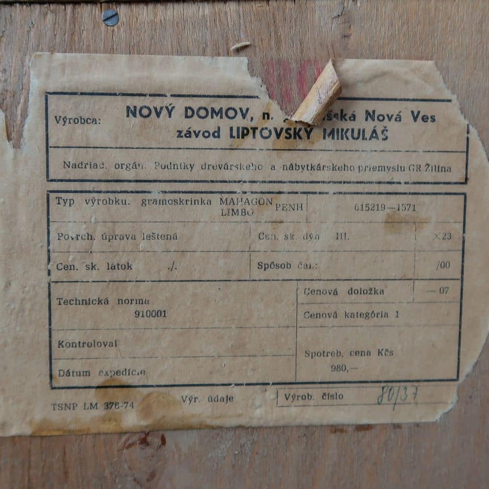Vintage dressoir - Tatra Nabytok - Afbeelding 11