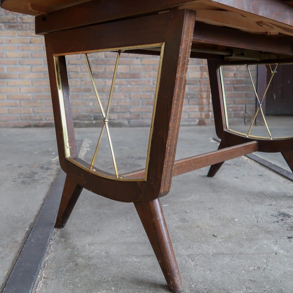 Vintage formica tafel - uitschuif & verstelbaar - Afbeelding 7