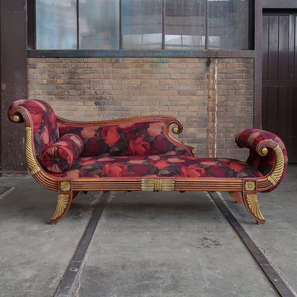 Vintage chaise longue bank - Afbeelding 2