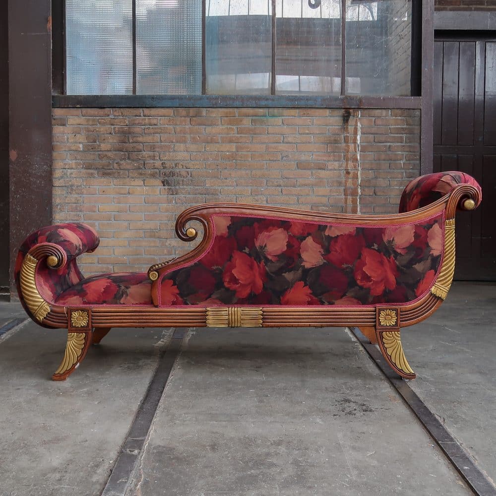 Vintage chaise longue bank - Afbeelding 13