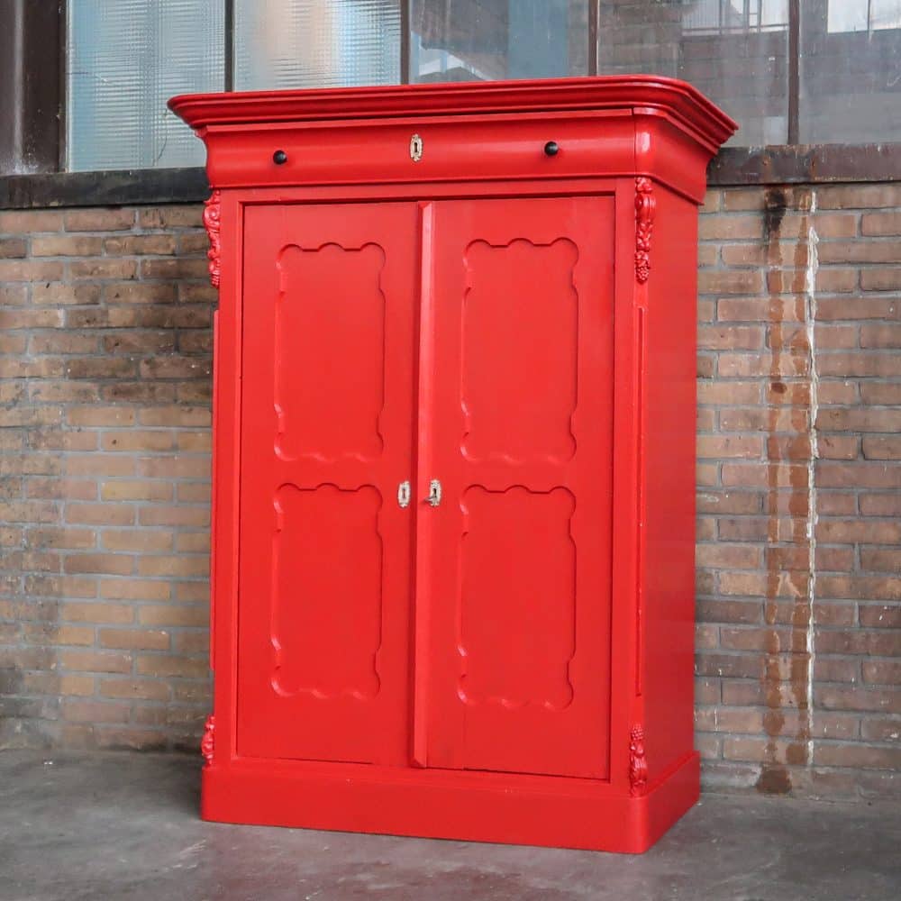 Biedermeier meidenkast - Rood - Afbeelding 2