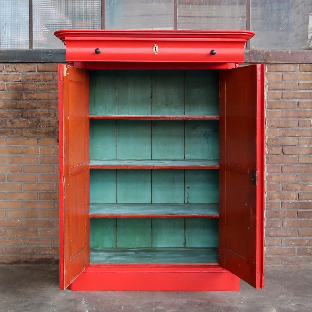 Biedermeier meidenkast - Rood - Afbeelding 3