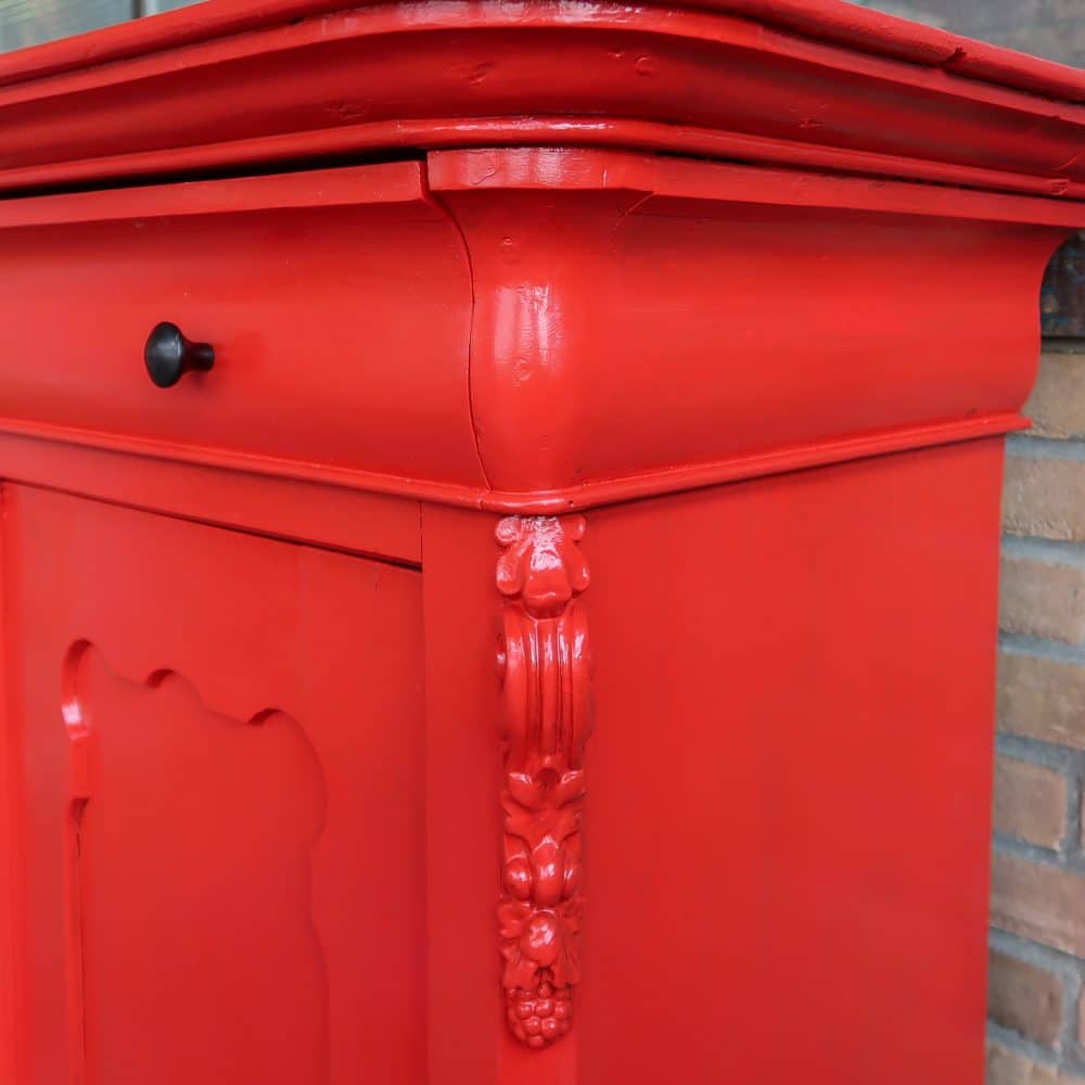 Biedermeier meidenkast - Rood - Afbeelding 6