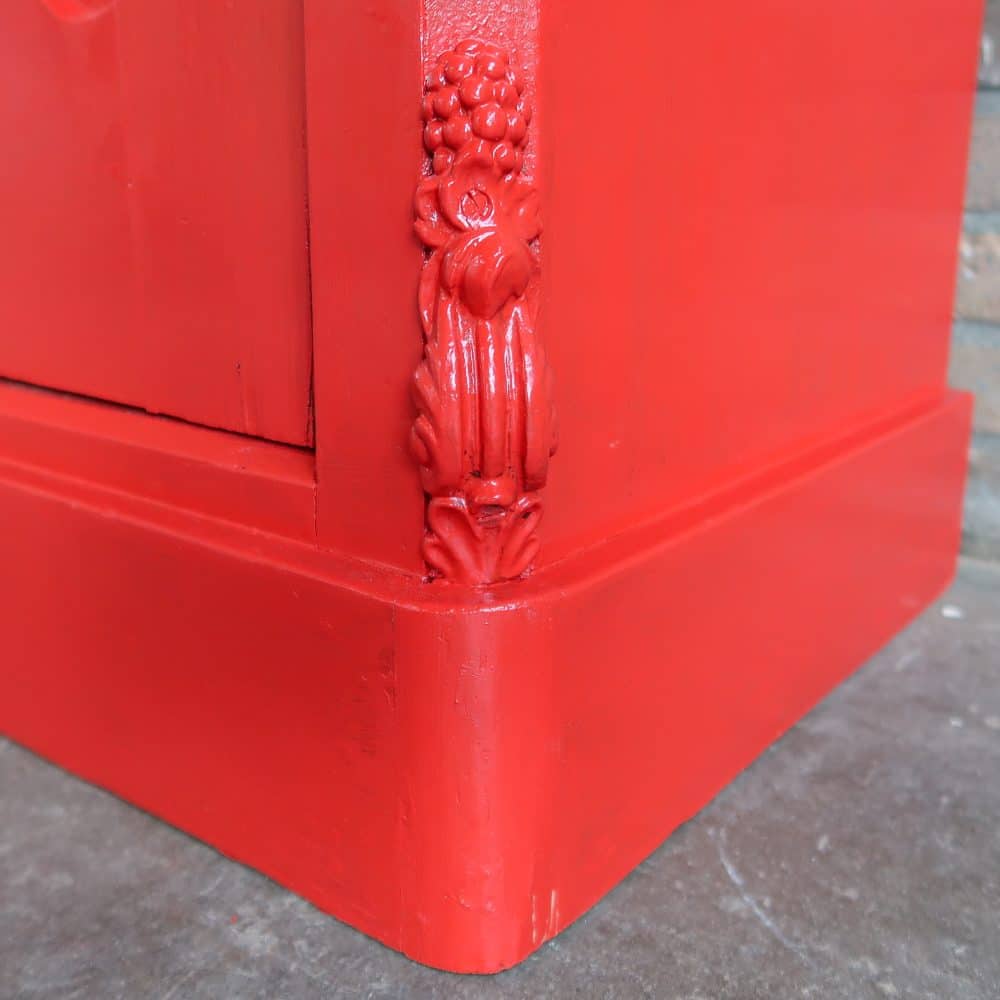 Biedermeier meidenkast - Rood - Afbeelding 11