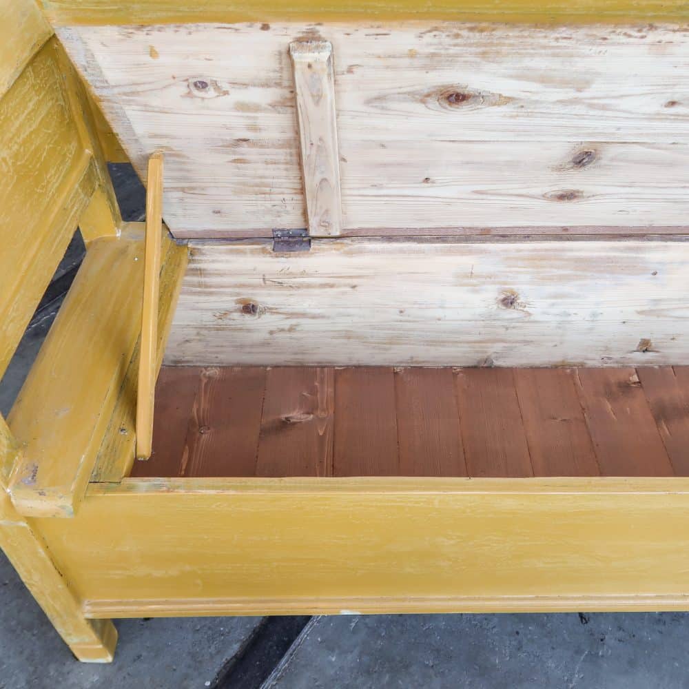 Gele brocante klepbank - Afbeelding 3
