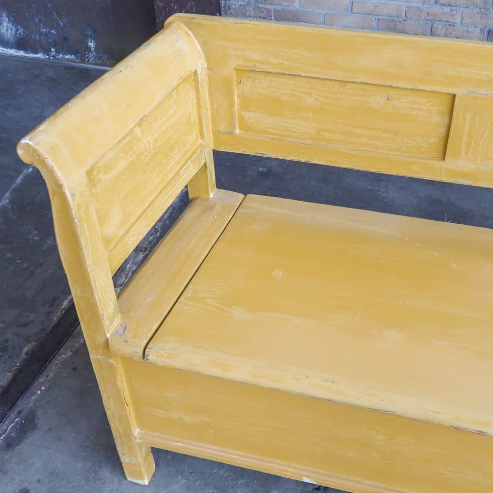 Gele brocante klepbank - Afbeelding 5