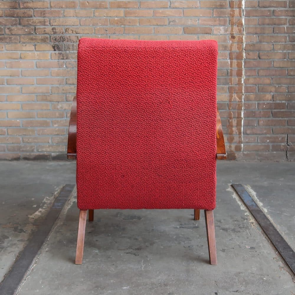 Rode vintage fauteuil - Afbeelding 4
