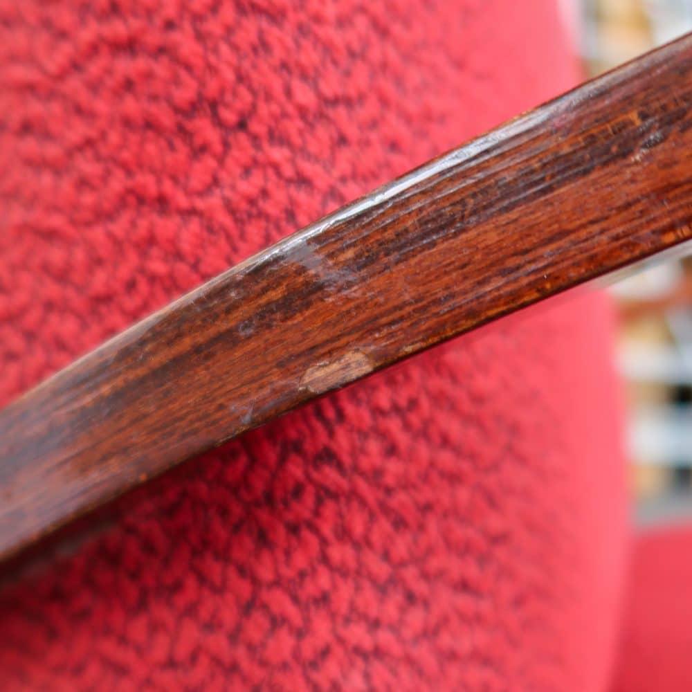 Rode vintage fauteuil - Afbeelding 8