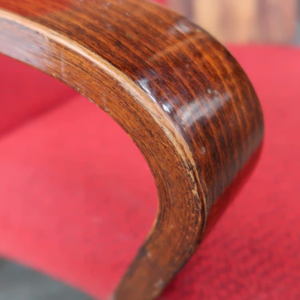 Rode vintage fauteuil - Afbeelding 7
