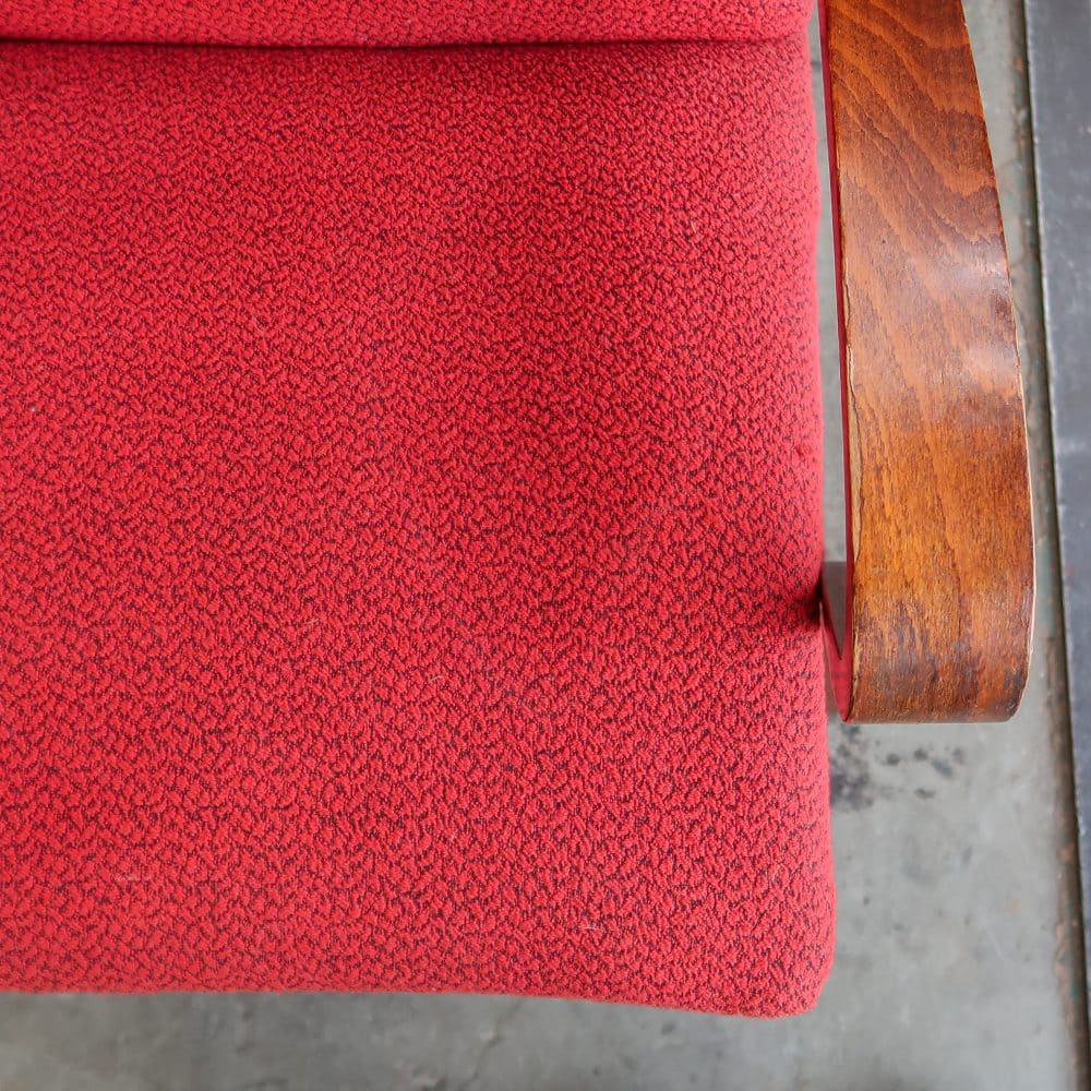 Rode vintage fauteuil - Afbeelding 10