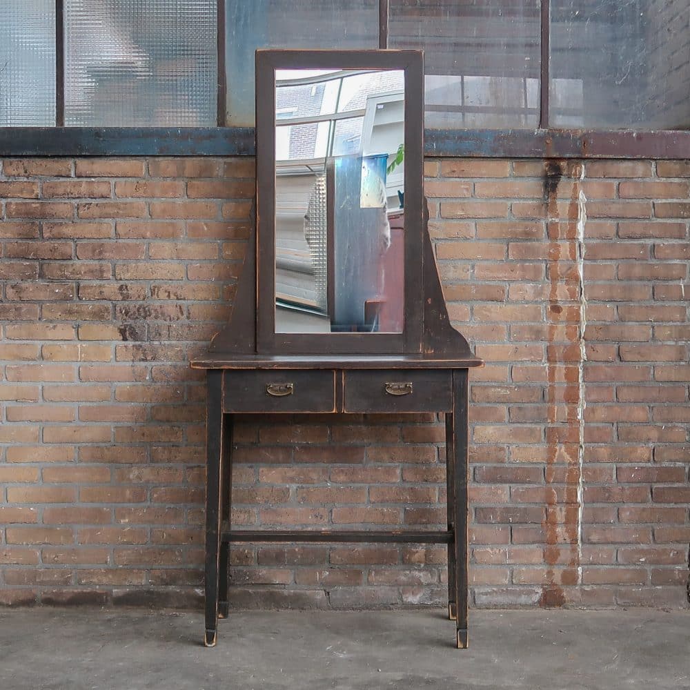 Brocante kaptafel met lades - Afbeelding 2