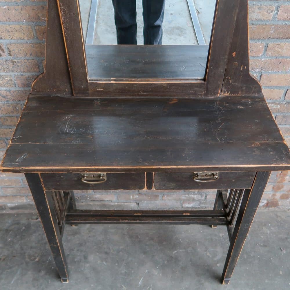 Brocante kaptafel met lades - Afbeelding 3