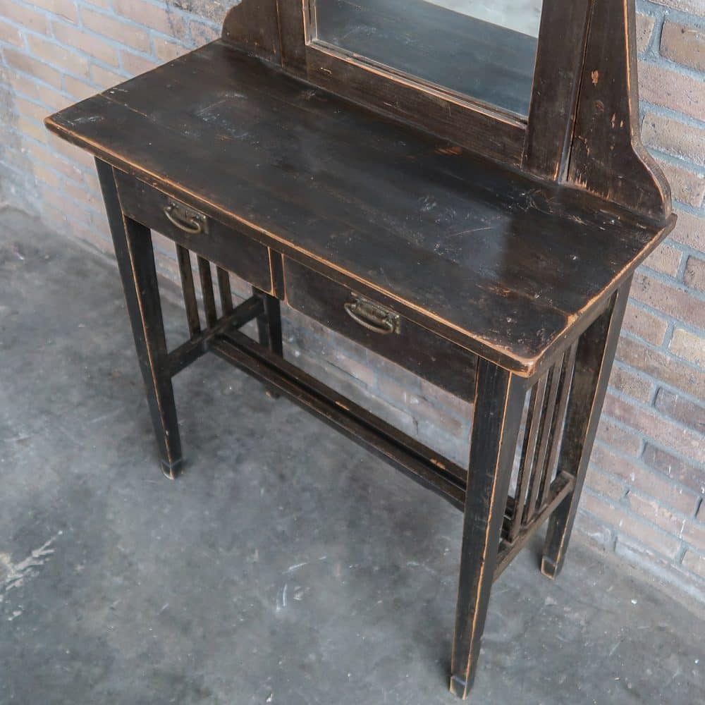 Brocante kaptafel met lades - Afbeelding 4