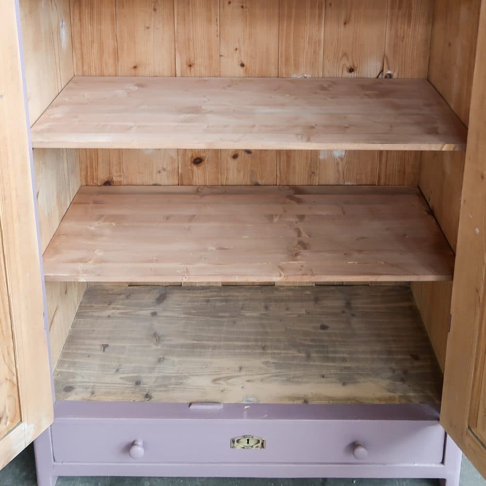 Brocante oud roze linnenkast - Afbeelding 4
