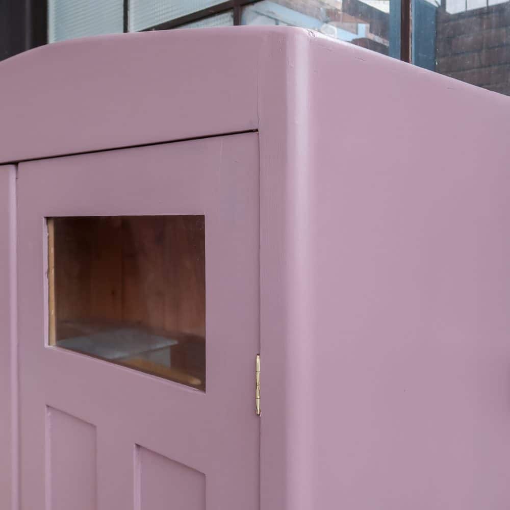 Brocante oud roze linnenkast - Afbeelding 6