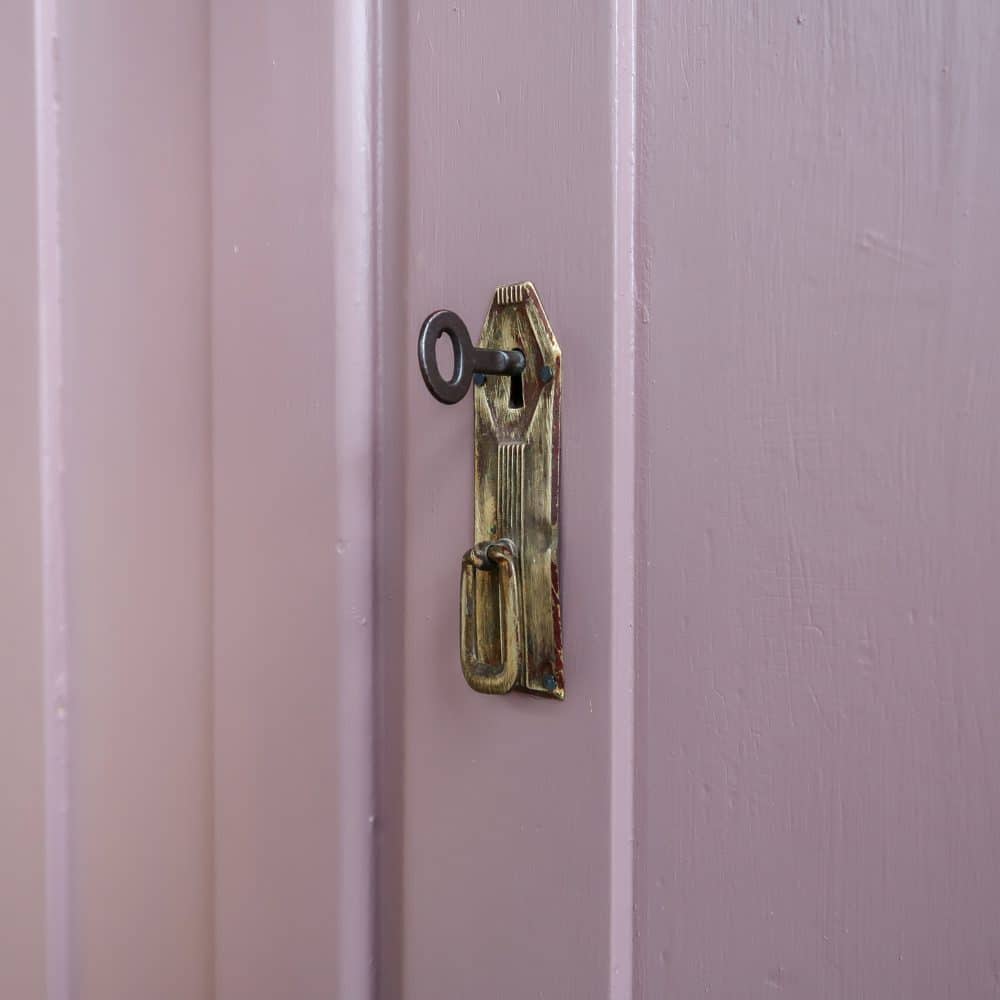 Brocante oud roze linnenkast - Afbeelding 8