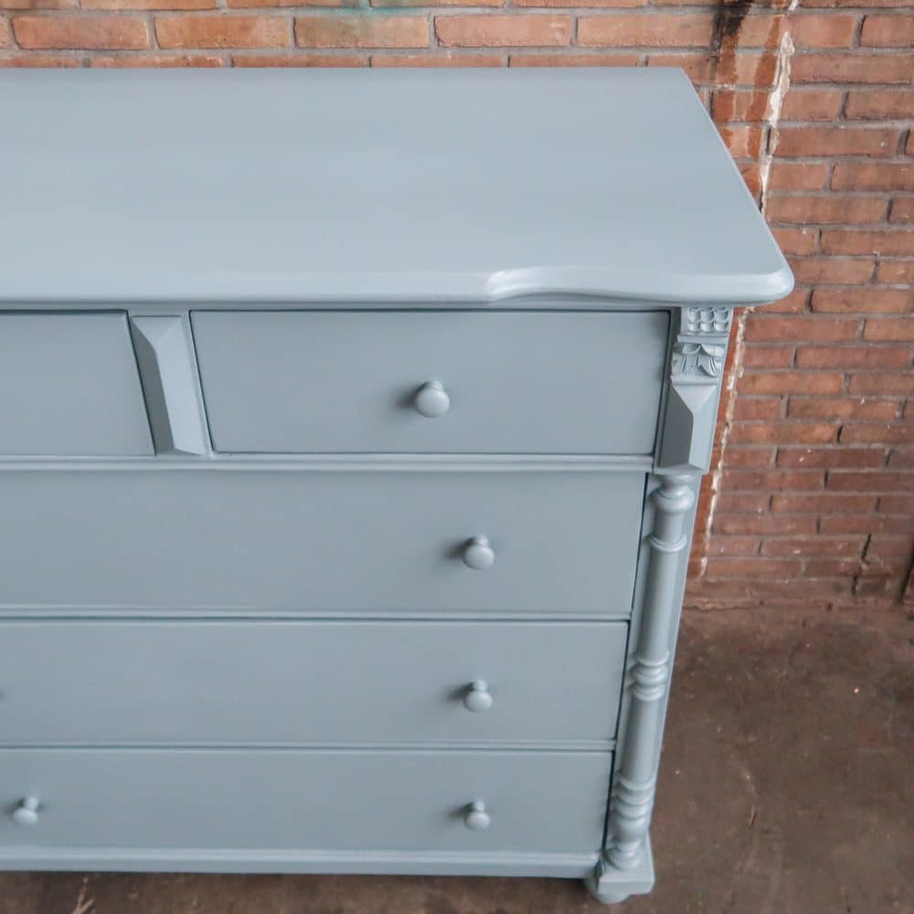 Blauwe brocante ladekast - Afbeelding 4