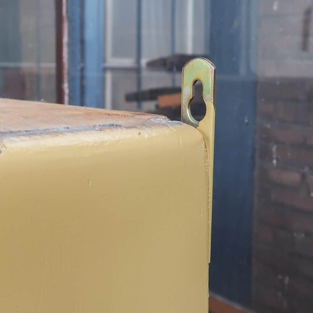 Brocante gele vitrinekast - Afbeelding 7
