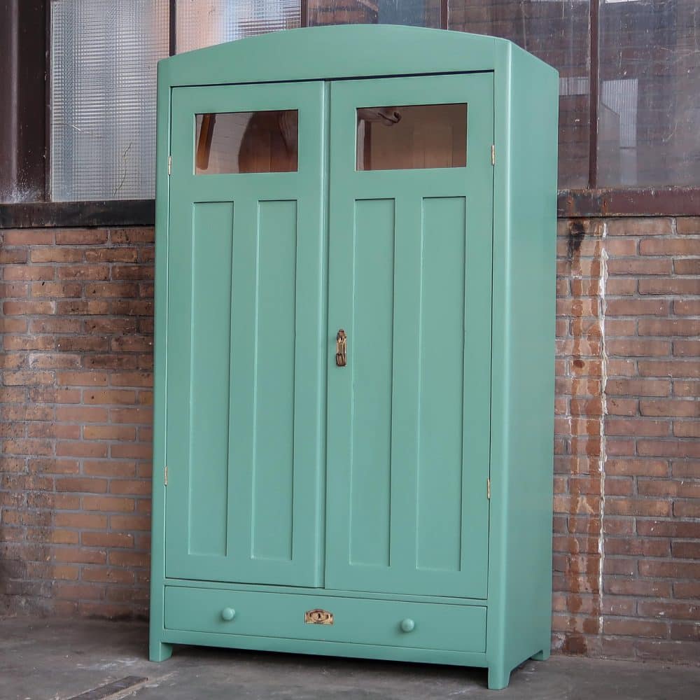 Brocante groene kast - Afbeelding 2