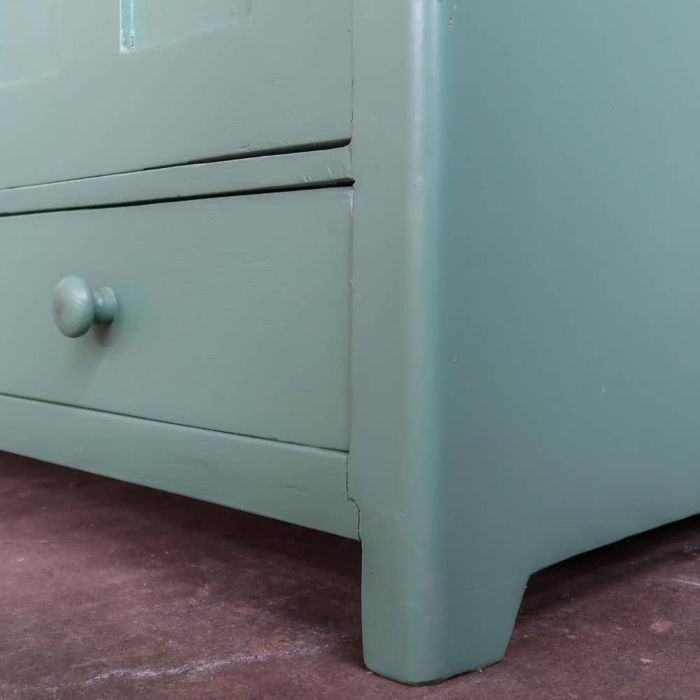 Brocante groene kast - Afbeelding 6
