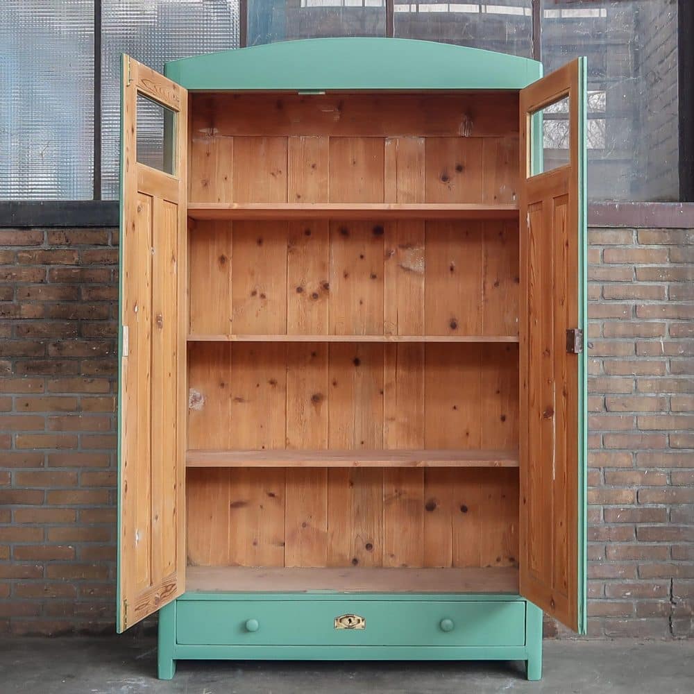 Brocante groene kast - Afbeelding 3
