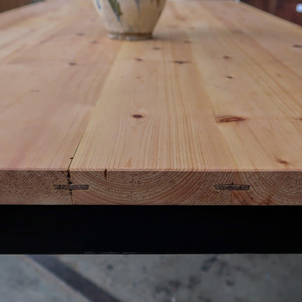 Houten eettafel met zwarte poten - Afbeelding 4