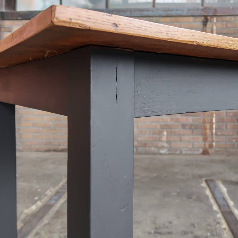 Houten eettafel met zwarte poten - Afbeelding 5