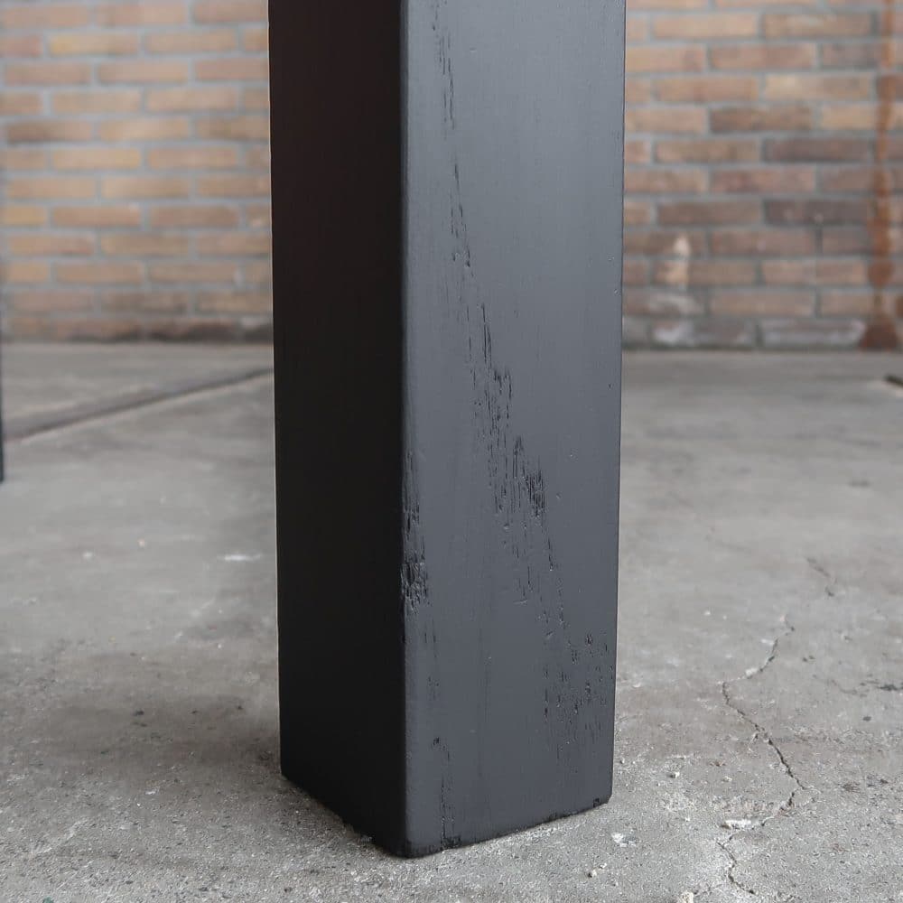 Houten eettafel met zwarte poten - Afbeelding 9