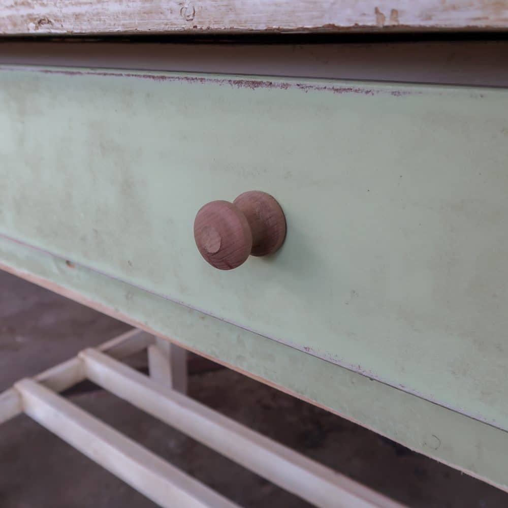 Brocante tafeltje met uitschuifbare plank - Afbeelding 6