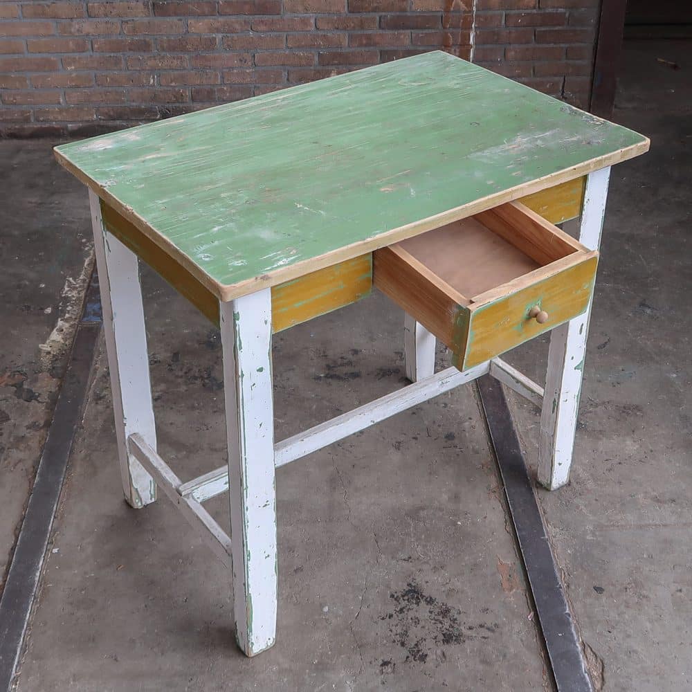 Brocante bureautje met lade - Afbeelding 2