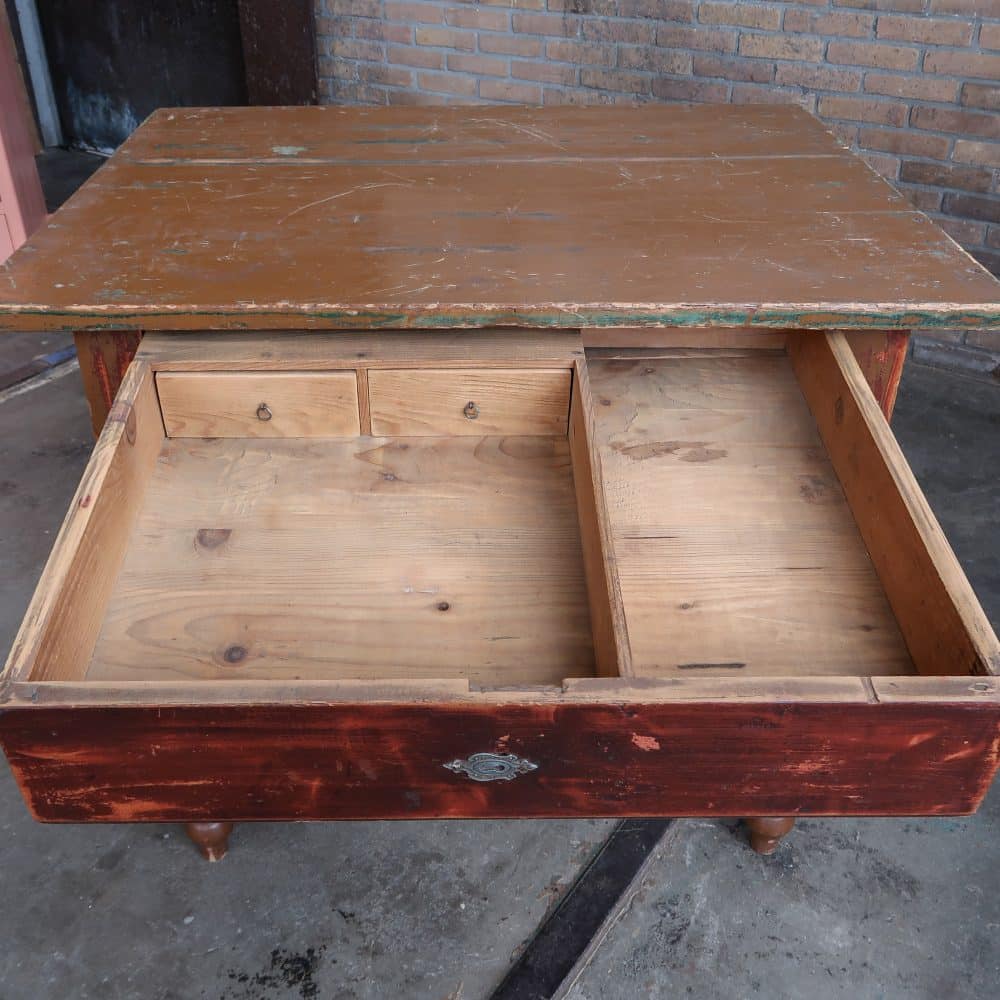 Brocante bureautje met lade - Afbeelding 3