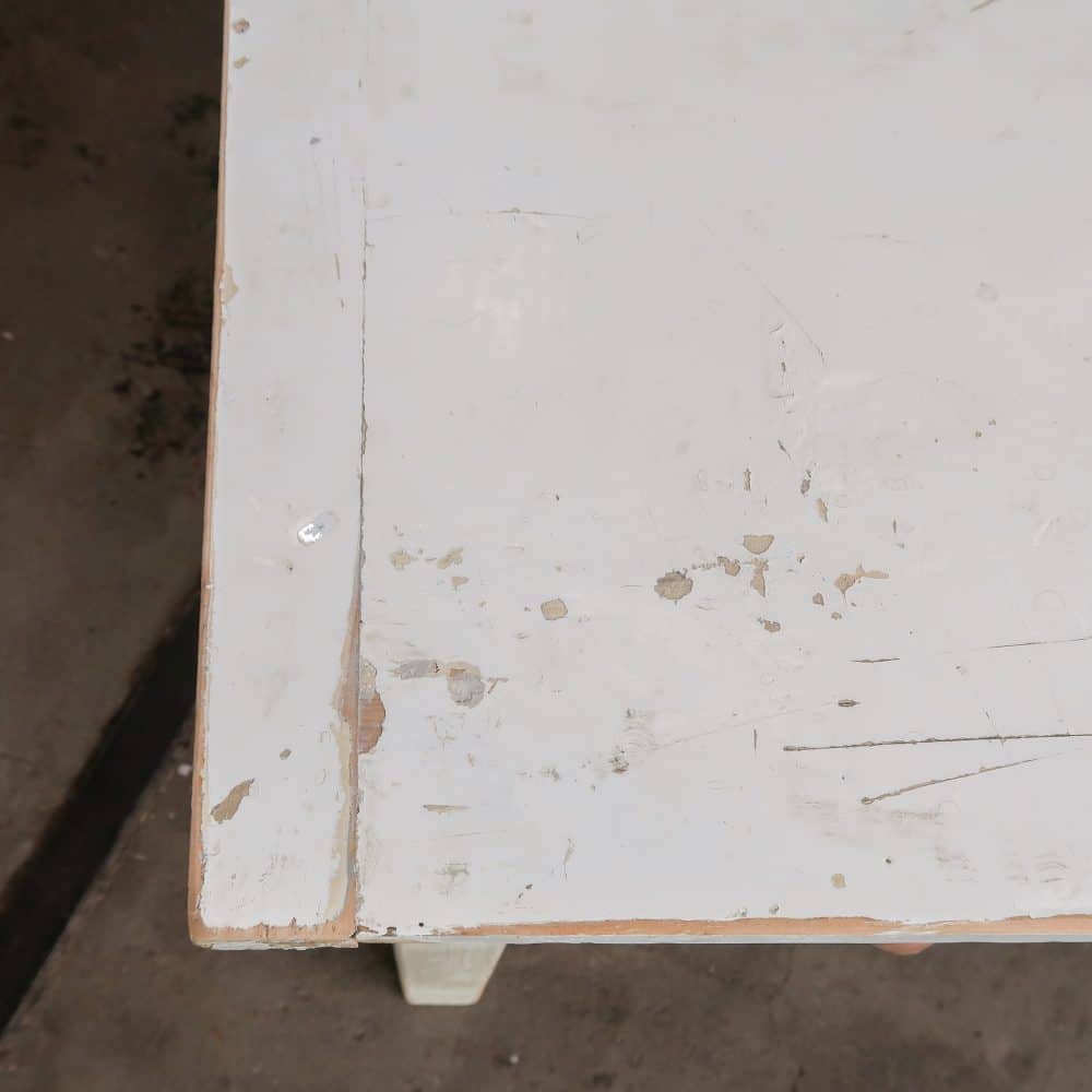 Brocante tafeltje met uitschuifbare plank - Afbeelding 7