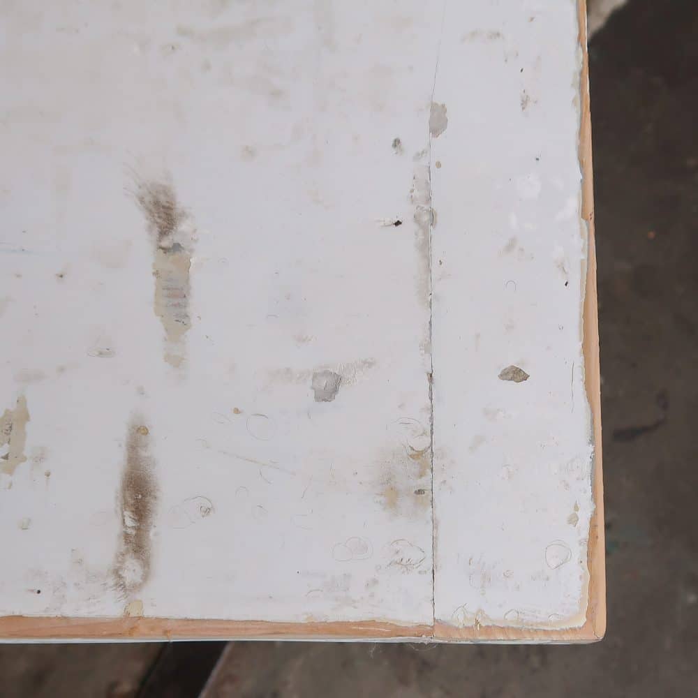 Brocante tafeltje met uitschuifbare plank - Afbeelding 6