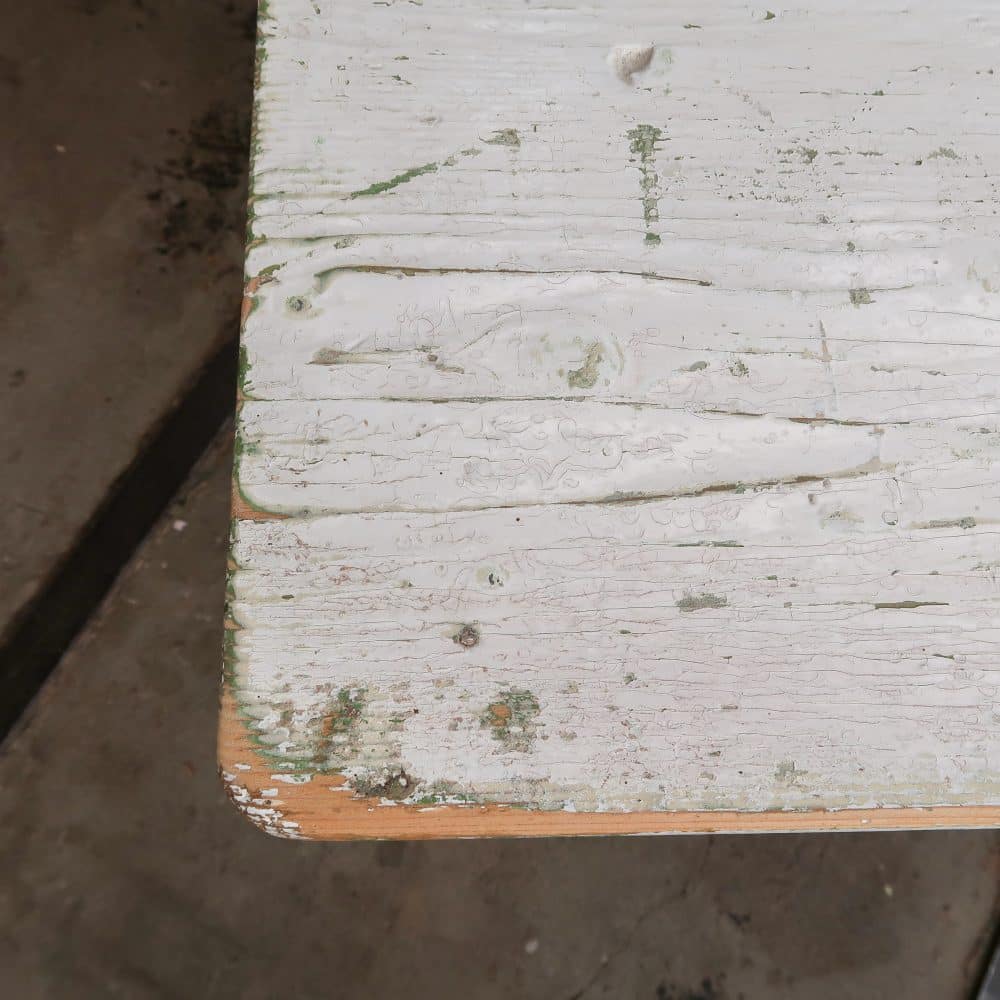 Brocante tafeltje met uitschuifbare plank - Afbeelding 5