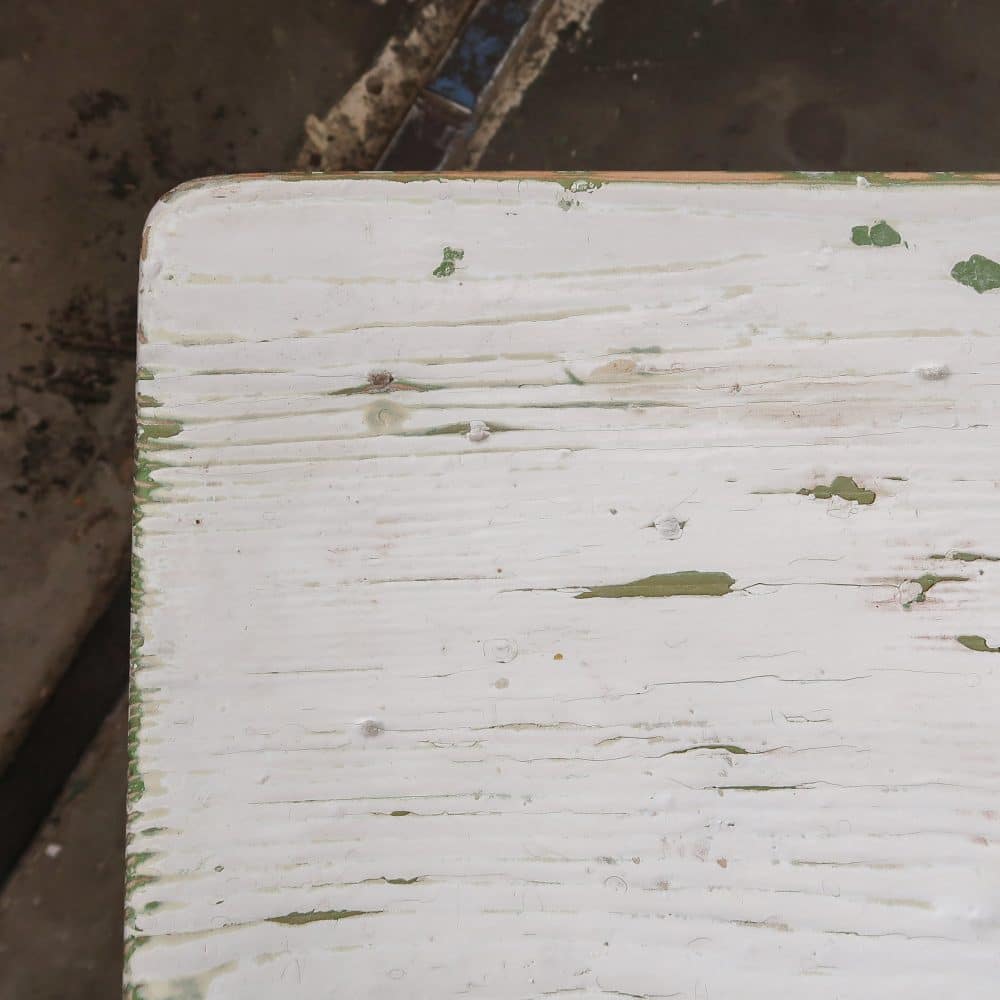 Brocante tafeltje met uitschuifbare plank - Afbeelding 4