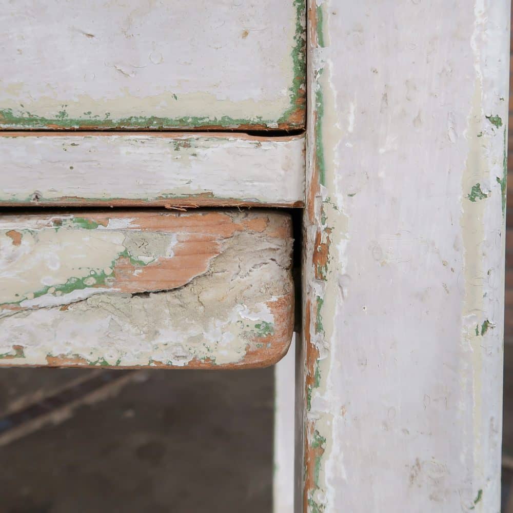 Brocante tafeltje met uitschuifbare plank - Afbeelding 8