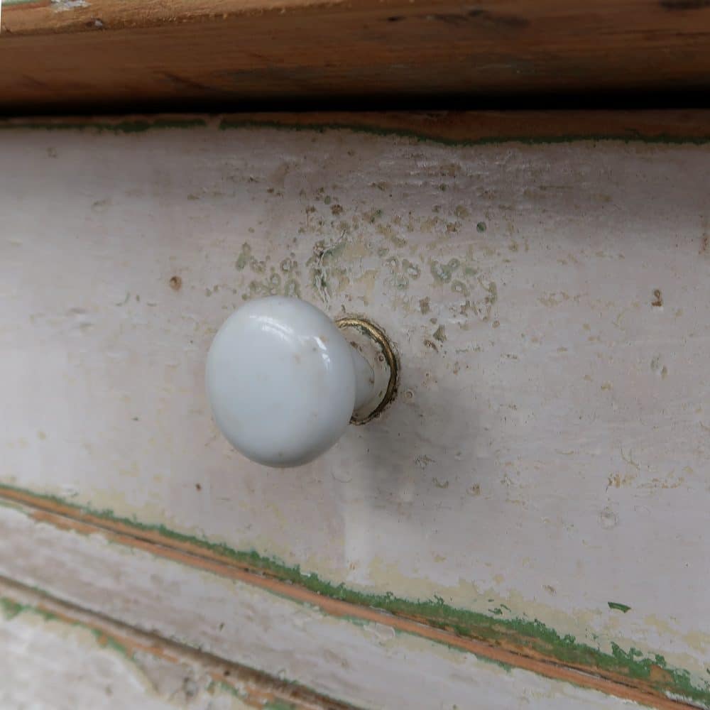 Brocante tafeltje met uitschuifbare plank - Afbeelding 9